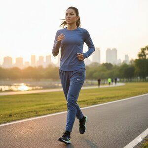 Nike Women’s Dri-FIT Running Pants | Light Blue Size Small